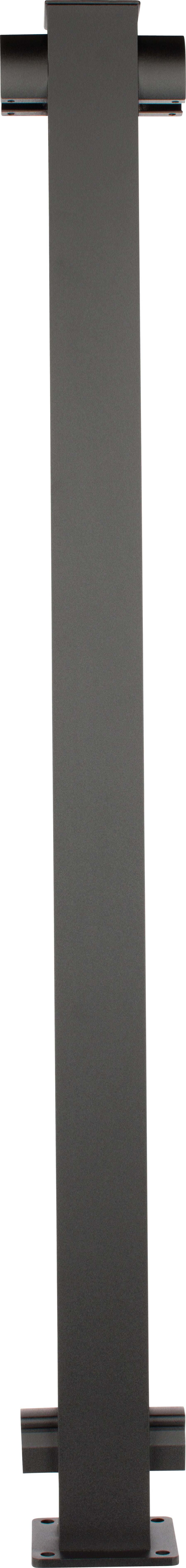 Railing 36" Tall - 2" Aluminum Top Mount In-Line Post Kit - Powdercoated Black (per each)