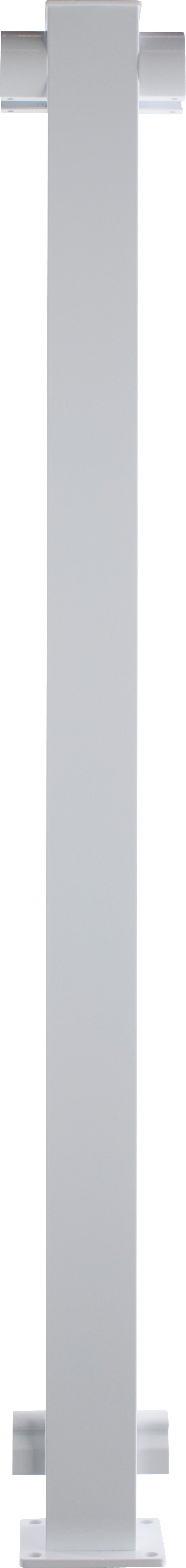 Railing 36" Tall - 2" Aluminum Top Mount In-Line Post Kit - Powdercoated White (per each)