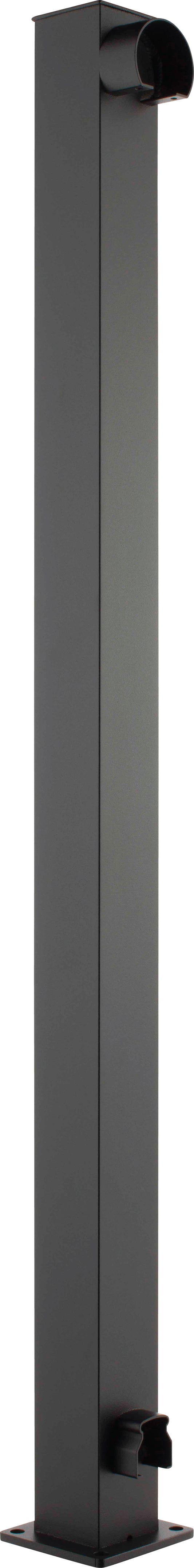 Railing 36" Tall - 2" Aluminum Top Mount Start/End STAIR Post Kit - Powdercoated Black (per each)