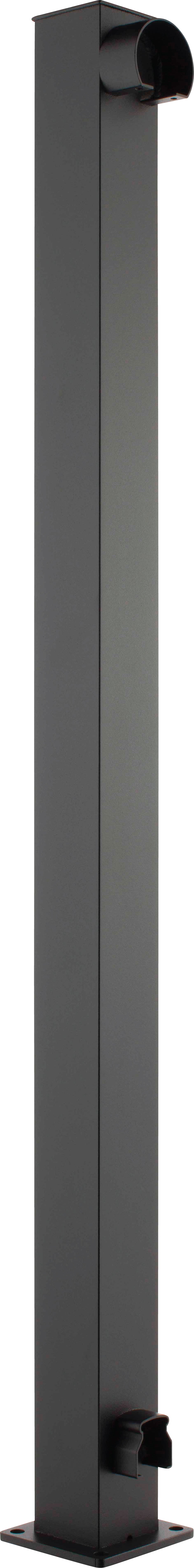 Railing 36" Tall - 2" Aluminum Top Mount Start/End Post Kit - Powdercoated Black (per each)