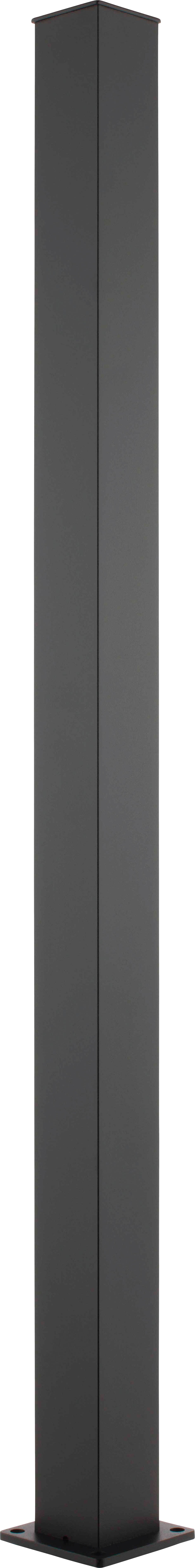 Railing 42" Tall - 2" Aluminum Top Mount Start/End STAIR Post Kit - Powdercoated Black (per each)