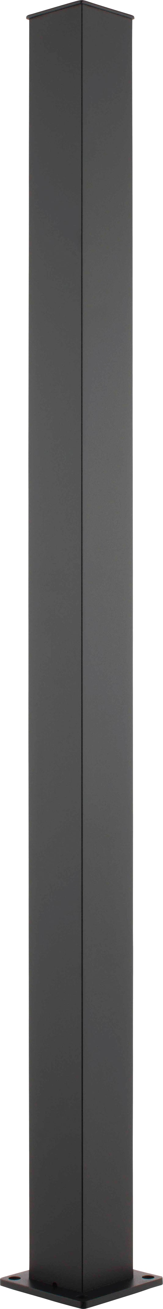 Railing 42" Tall - 2" Aluminum Top Mount Start/End STAIR Post Kit - Powdercoated Black (per each)