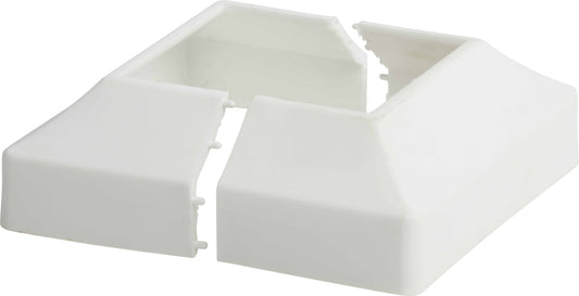 Railing Universal Aluminum Post Baseplate Cover - Powdercoated White (per each)