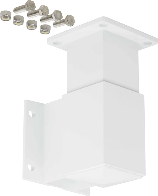 Railing Start/End/In-Line Post Fascia Mount Adaptor Kit - Powdercoated White (per each)